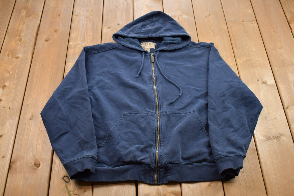 Vintage 1990s L.L. Bean Blank Zip Up Hoodie