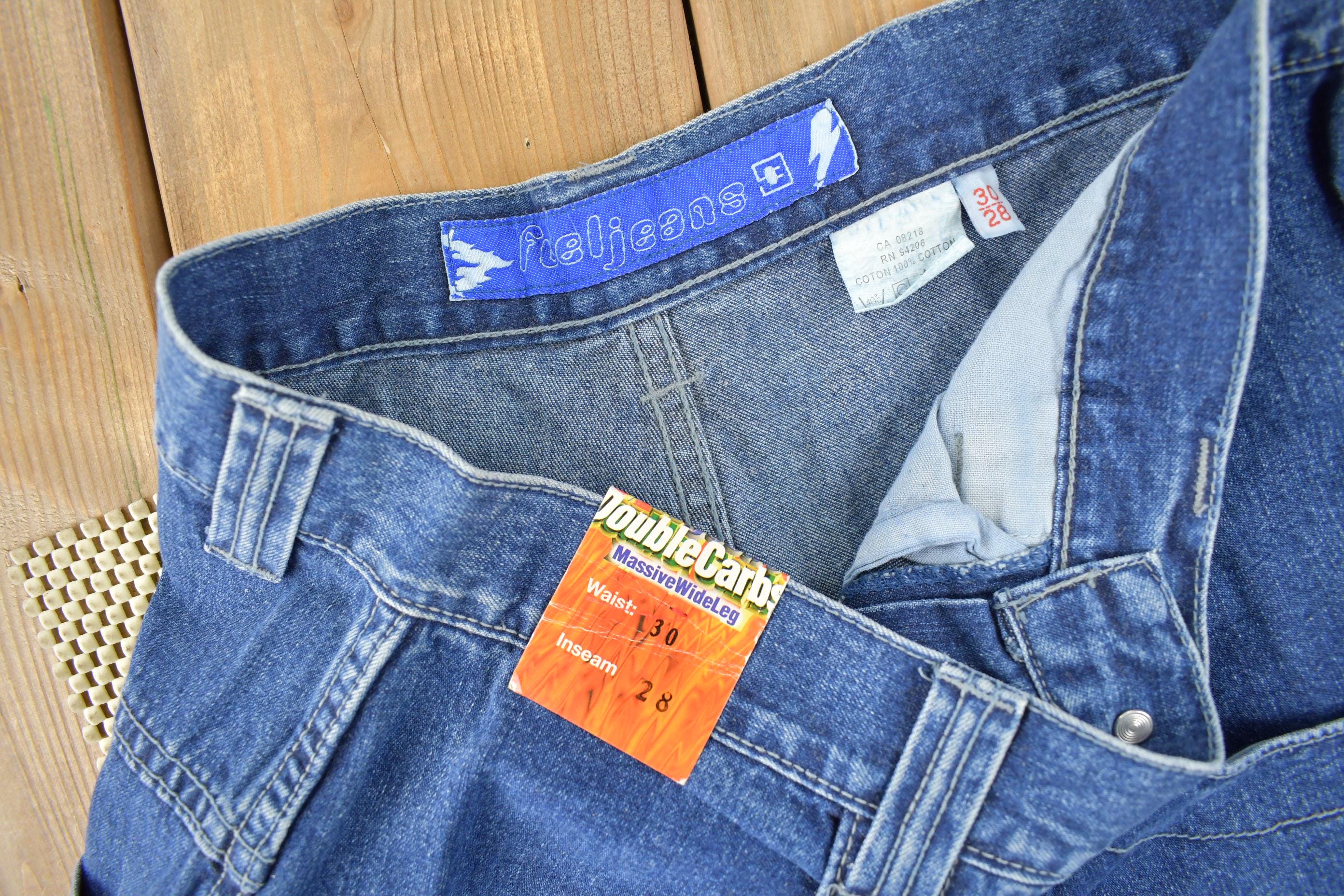 Vintage 1990s Deadstock Massive Wide Leg FUEL Jeans Size 30 x 28