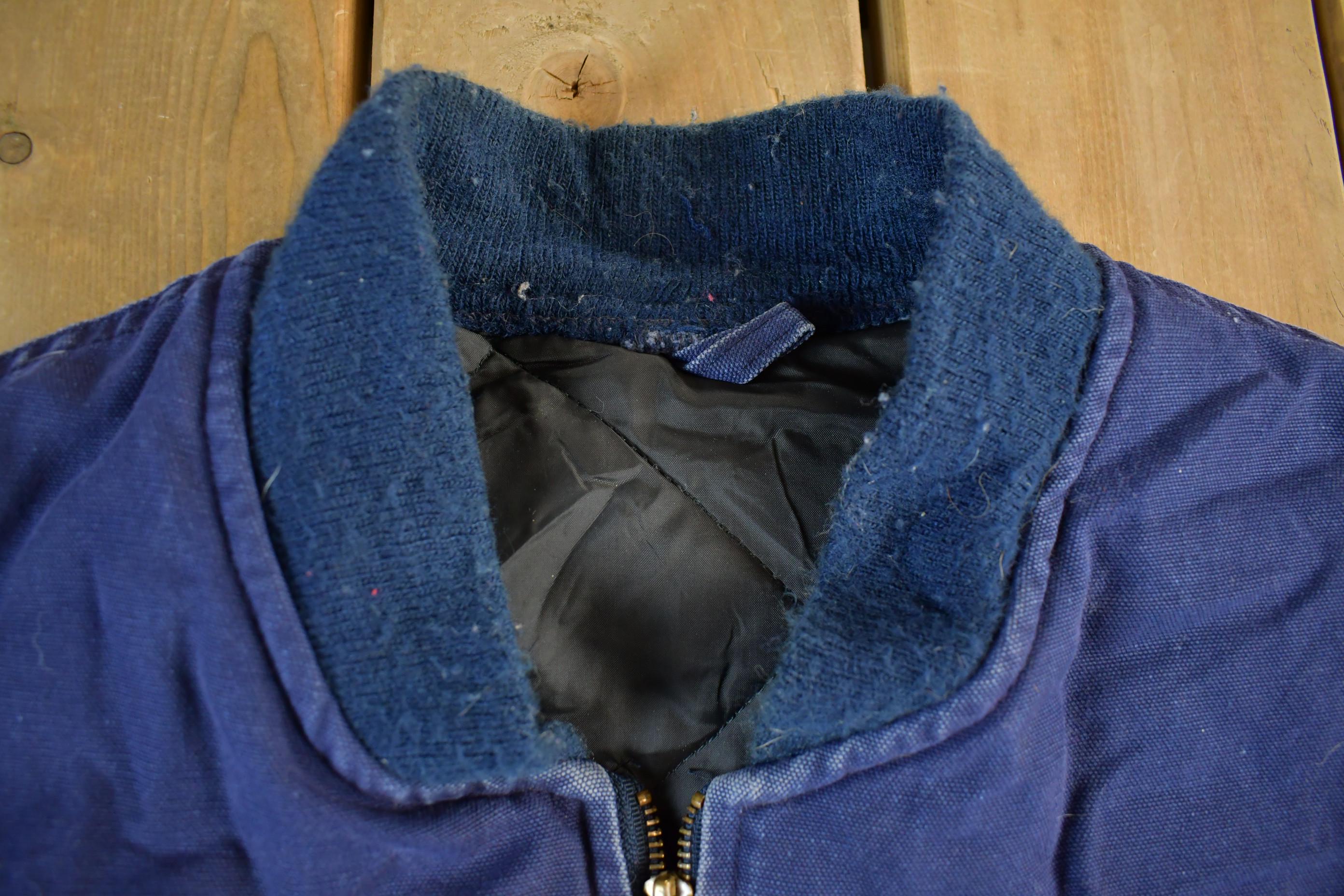 Vintage 1990s Carhartt Sun Faded Distressed Vest Jacket Mens XL