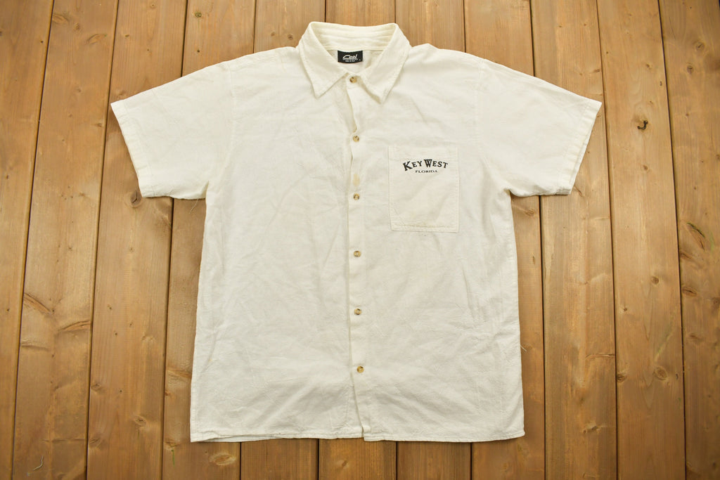 Vintage 1990s Key West Florida Short Sleeve Button Up Shirt