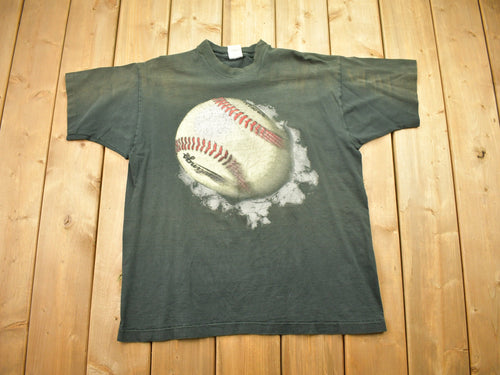 Vintage Baseball T-Shirt / Sportswear Graphic / Play Ball Print / 80s / 90s / Streetwear Fashion / Geoff Moore & The Distance / Athletic
