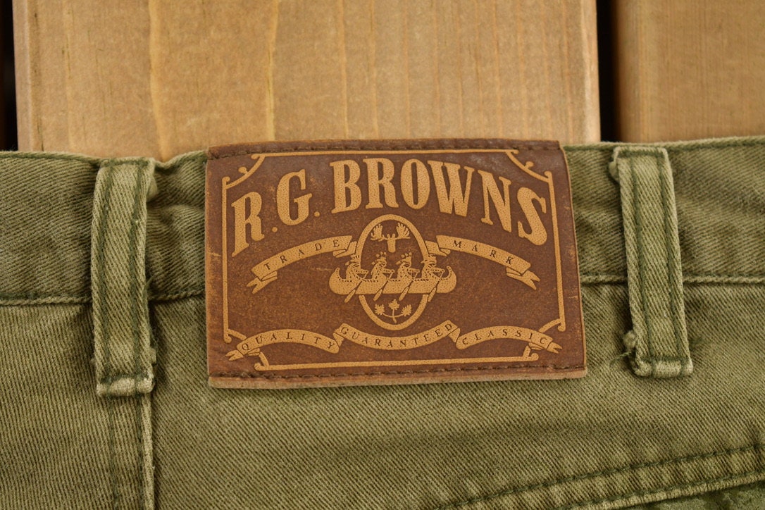 Vintage 1990's RG Brown's Khaki Pants 34 x 28.5