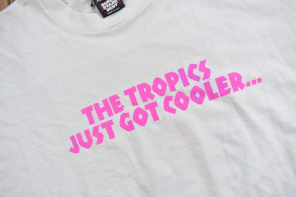 Vintage 1990s The Tropics Just Got Cooler Seagrams Coolers Souvenir T Shirt  Streetwear  Made In USA  Vacation Tee  Travel T Shirt