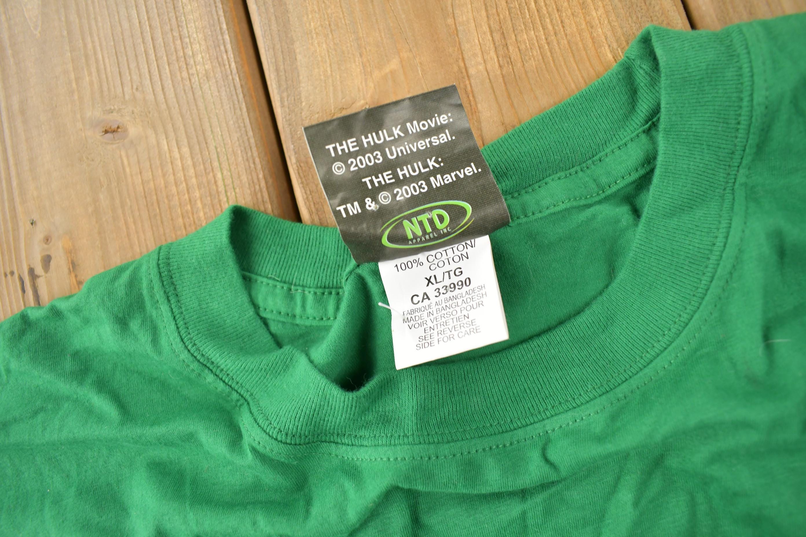 Vintage 2003 The Incredible Hulk Marvel Superhero T Shirt Size XL