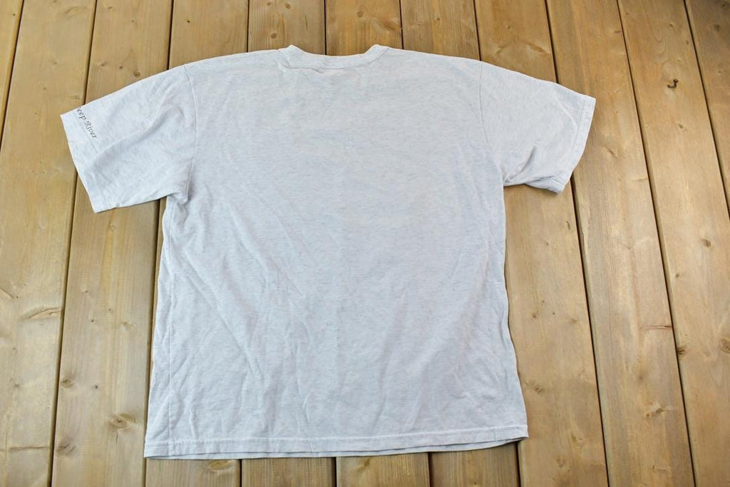 Vintage 1990s 2 Wolves Deep River Call Of The Wild Souvenir T-Shirt