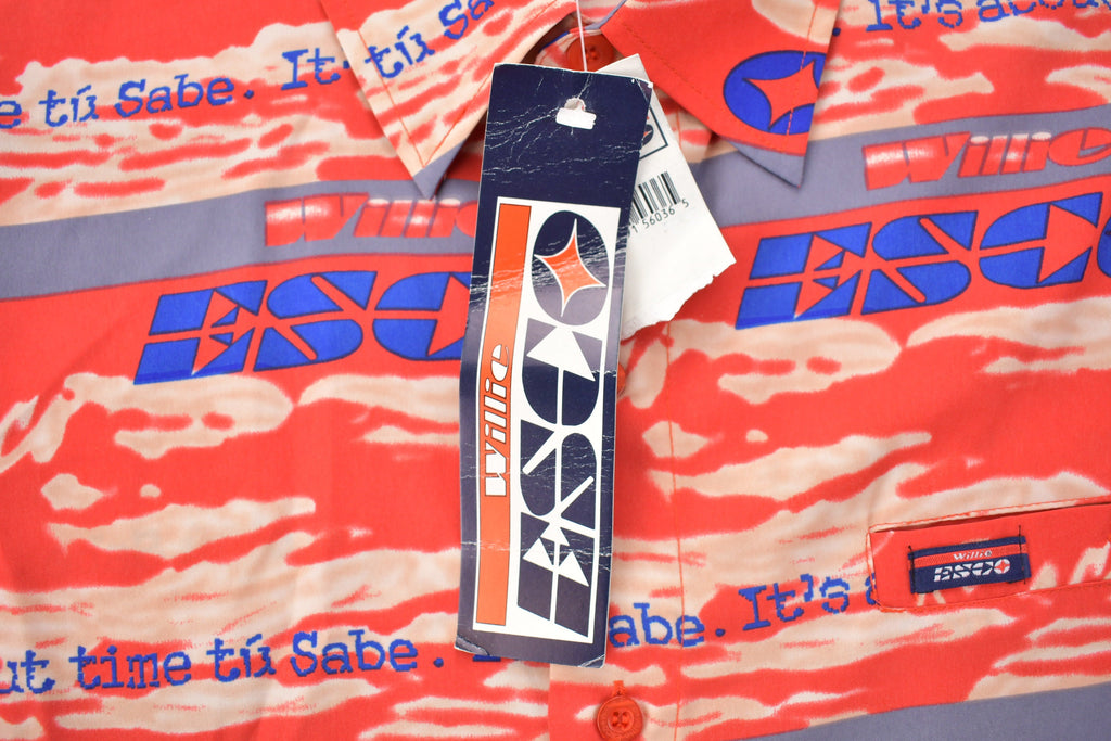Vintage 1990s Willie Esco All Over Print Button Up Shirt