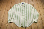 Vintage 1980s Striped Button Up Shirt /