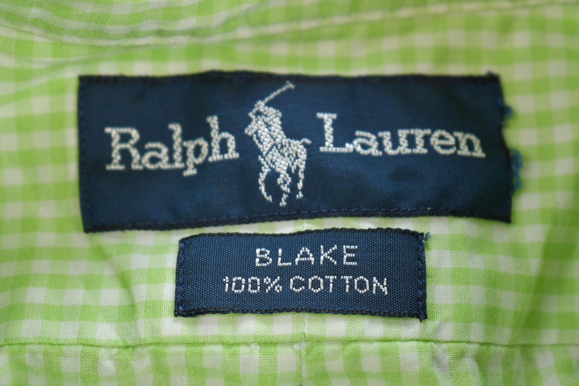Vintage 1990s Ralph Lauren Blake Gingham Casual Long Sleeve Button Up