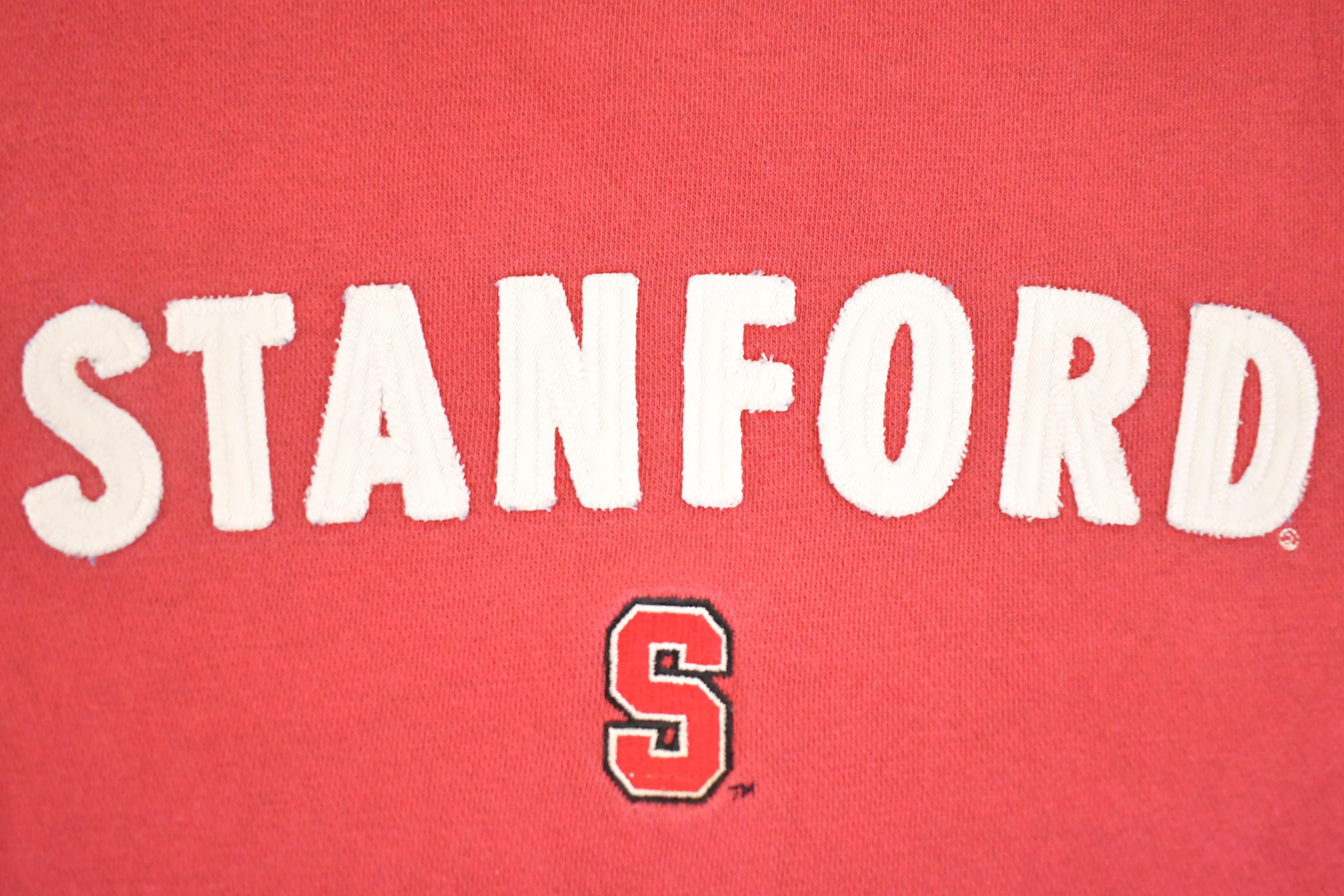 Vintage Y2K Nike Stanford Middle Swoosh Crewneck Sweatshirt Men's XL / NCAA College Spellout / 90s Heavyweight Collegiate Sweater