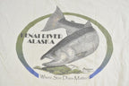 Vintage 1990s Alaska Wild Gear Salmon Fish Souvenir T-Shirt