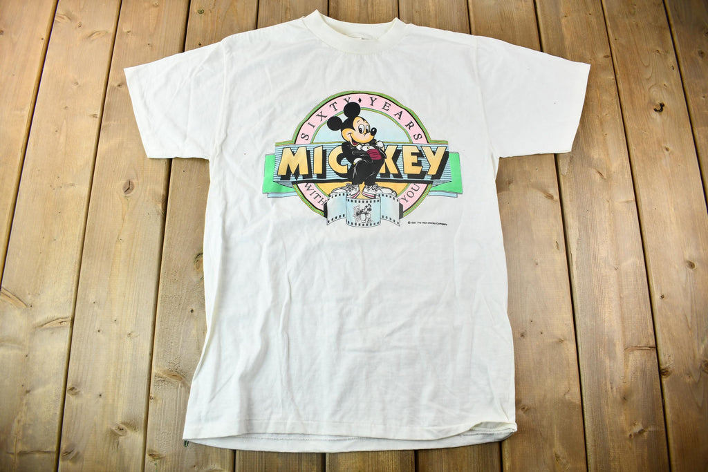 Vintage 1987 Disney Mickey Mouse 60th Anniversary Cartoon Promo T-Shirt