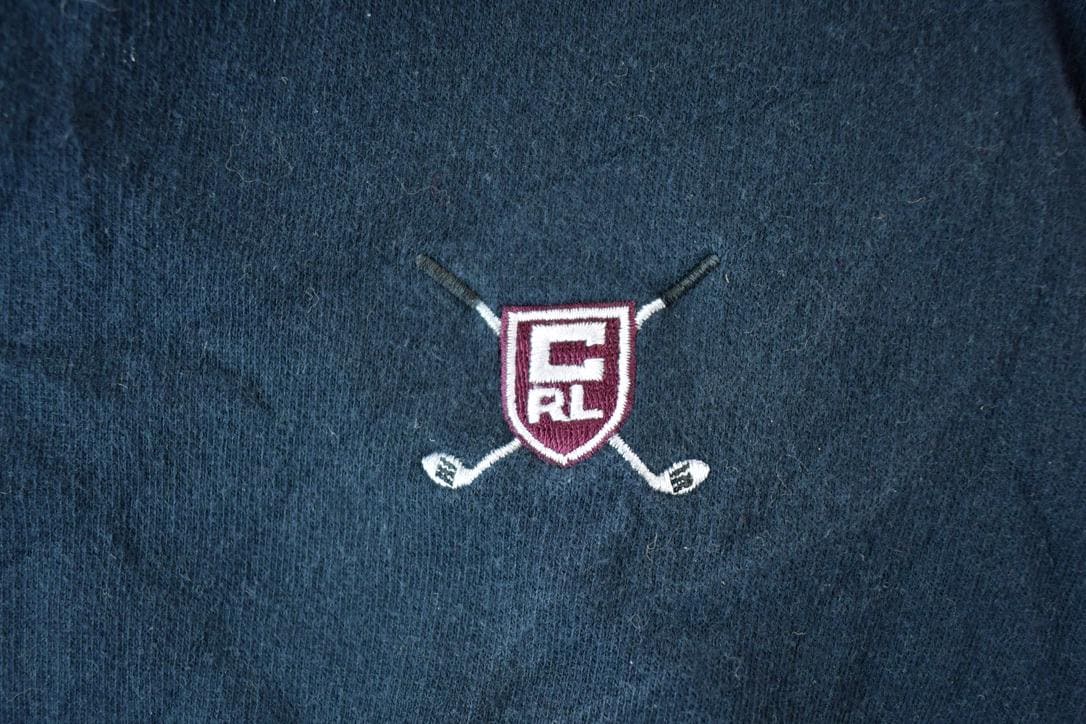 Vintage 1990s Chaps Golf Ralph Lauren V Neck Sweater Vest / 90s Crewneck / Made In USA / Streetwear / Embroidered