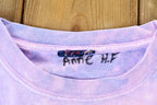 Vintage 1990s Polar Graphics USA Tie Dye Hummingbird and Flower Scene Graphic T-Shirt