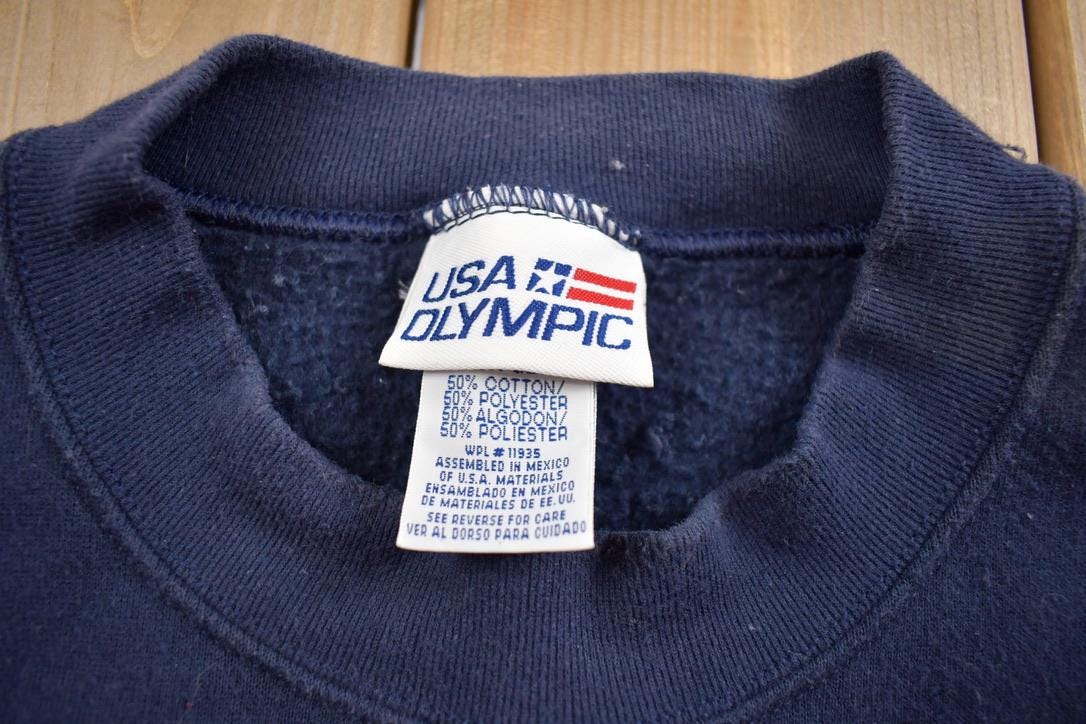 Vintage 1990s Blank USA Olympic Crewneck Sweatshirt