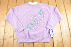 Vintage 1990s Dead Stock Blair Double Collar Souvenir Hummingbird Crewneck Sweatshirt Womens L