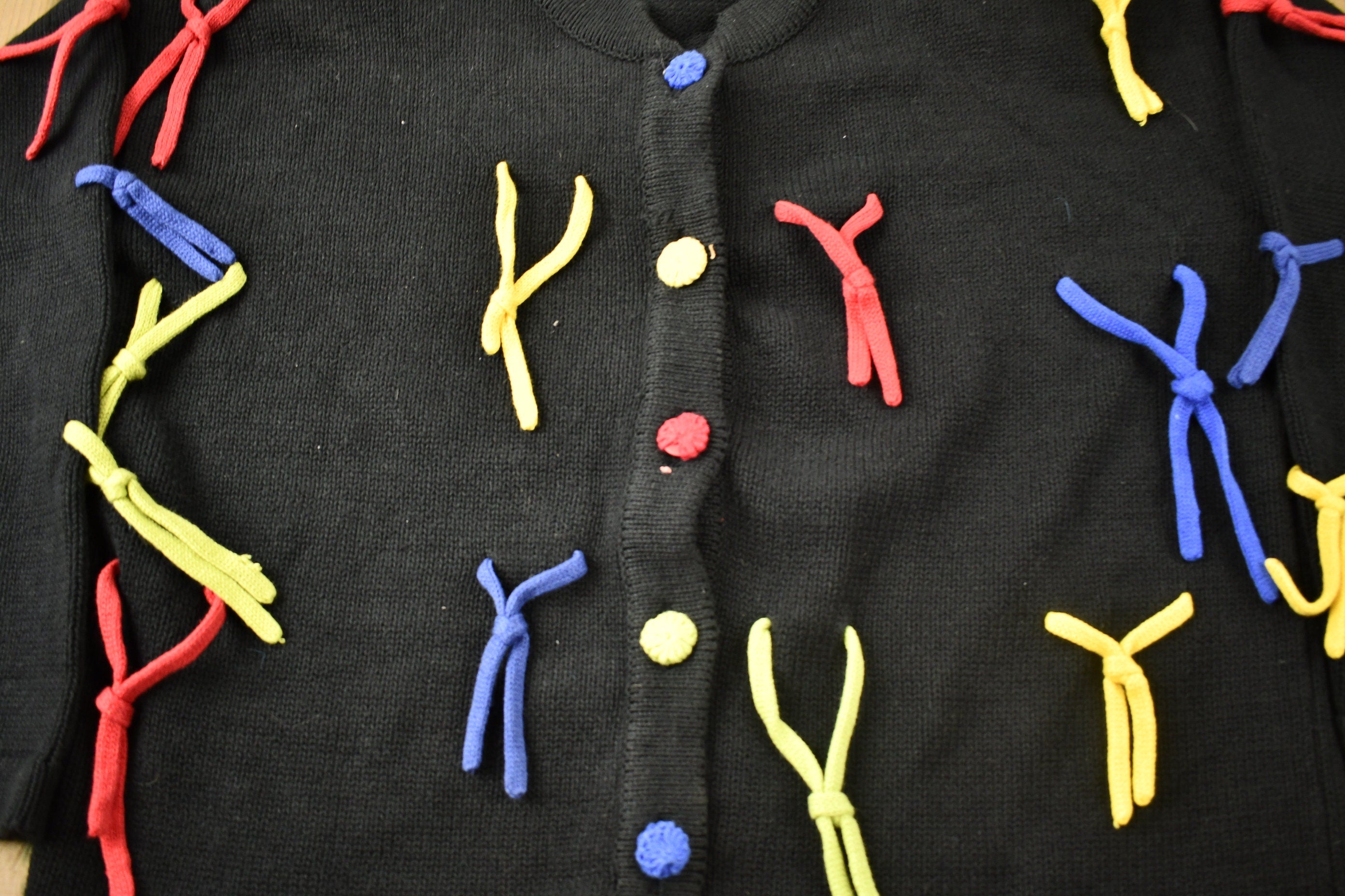 Vintage 1990s Bonnie And Bill Abstract Cardigan Sweater