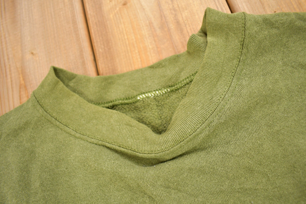 Vintage 1990s Military Crewneck Sweatshirt