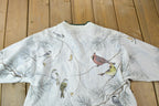 Vintage 1990s Crazy Bird Button Up Double Collar Crewneck