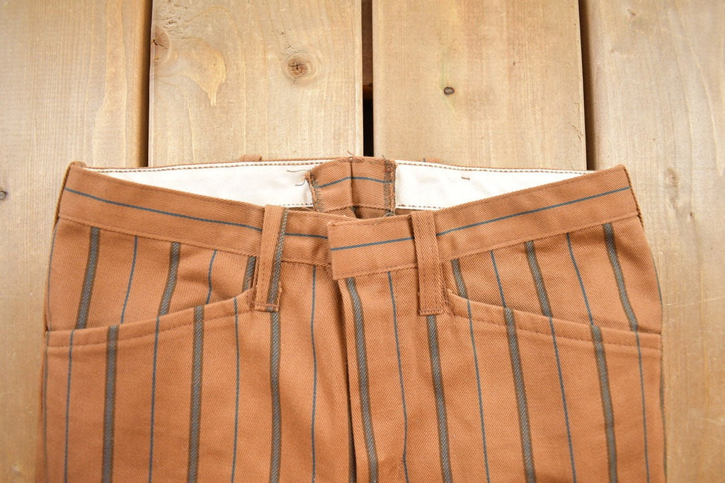 Vintage 1970s Top Gun Bootlegger Striped Pants Size 28x33