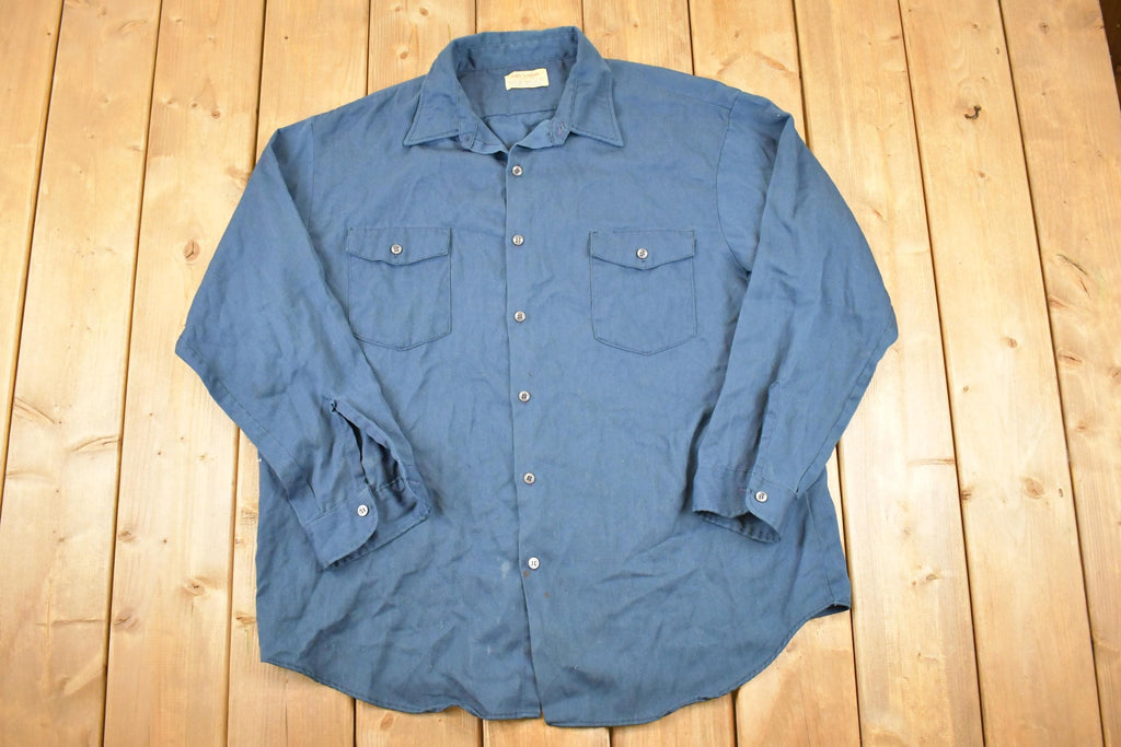 Vintage 1990s Big Yank Workwear Button Up Shirt Men's XL