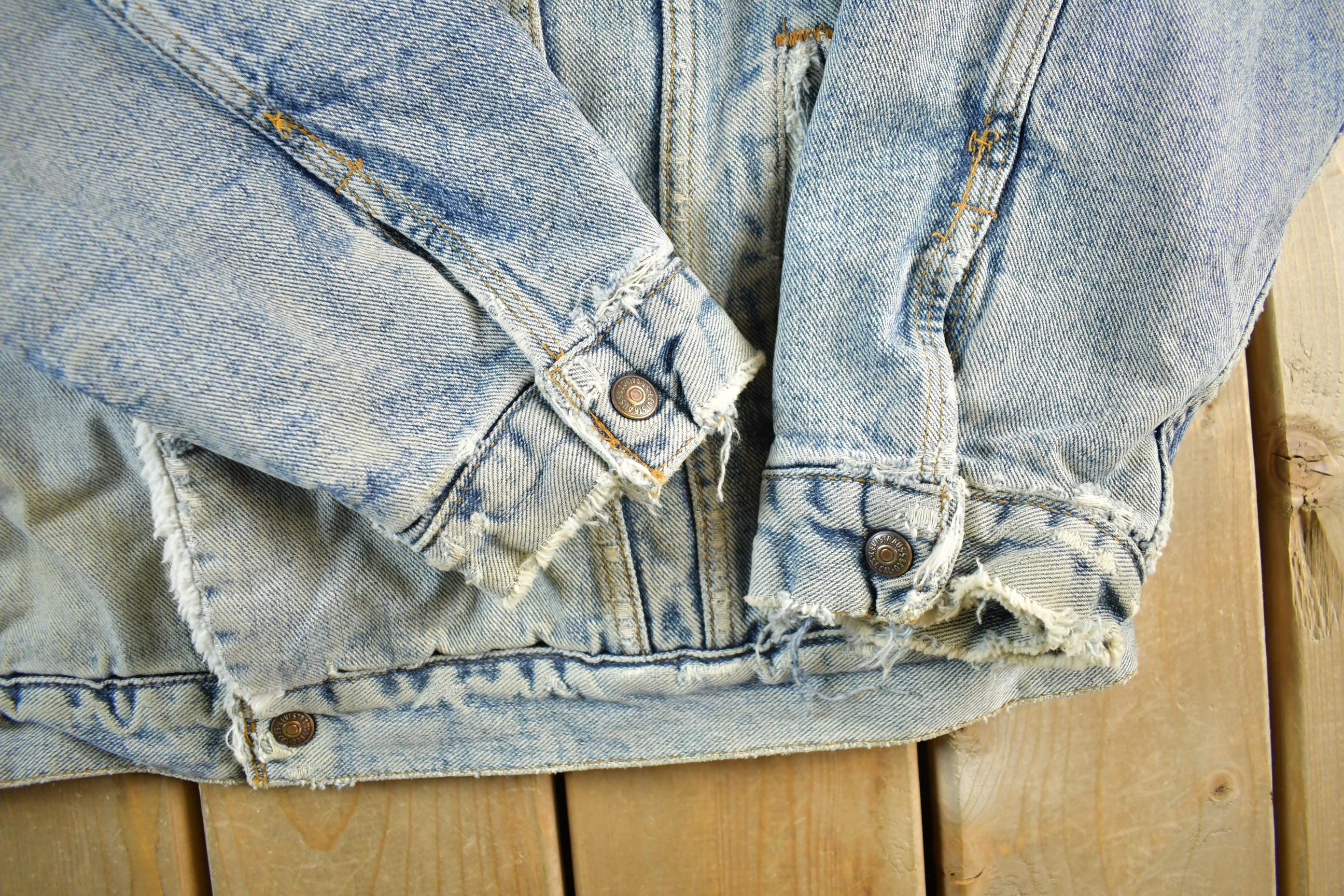 Vintage 1980s Levi's Sherpa Lined Denim Jean Jacket Men's 2XL