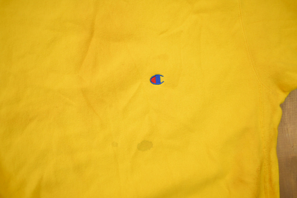 Vintage 1990s Blank Yellow Champion Reverse Weave Crewneck