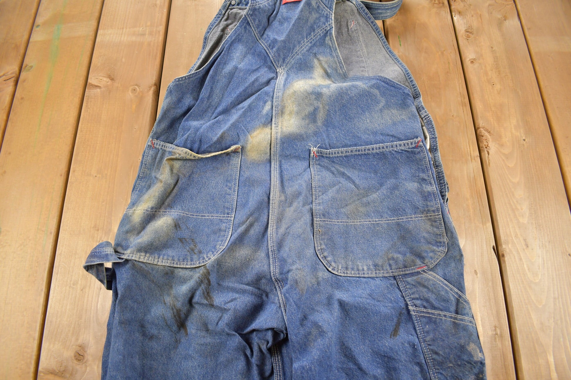 Vintage 1980s Dickies Denim Jean Overalls Size 36 x 29
