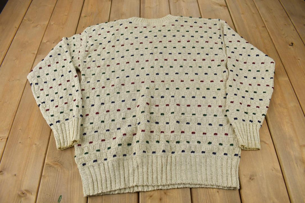 Vintage 1990s Barclay Knit Crewneck Sweater Made In USA
