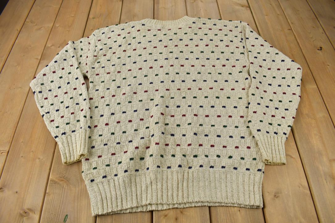 Vintage 1990s Barclay Knit Crewneck Sweater Made In USA