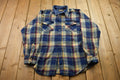 Vintage 1990s Sportswear Plaid Button Up Shirt