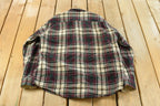 Vintage 1980s Eddie Bauer Wool Flannel Button Up Shirt Men's Large /