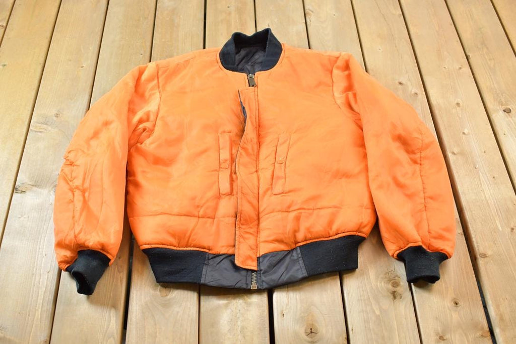 Vintage 1990s Reversible MA-1 Military Flyer's Jacket
