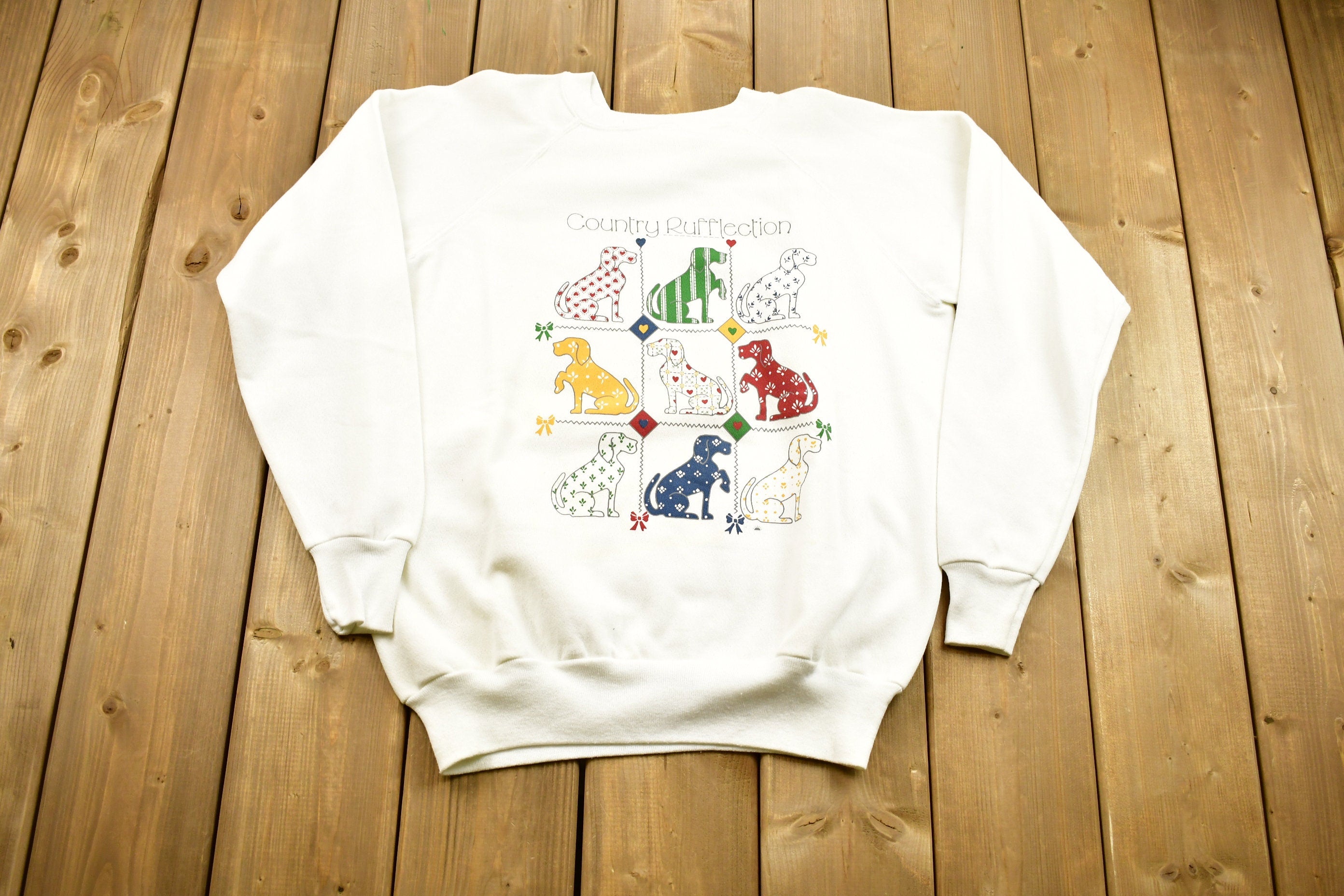 Vintage 1990s Country Rufflection Crewneck Sweater