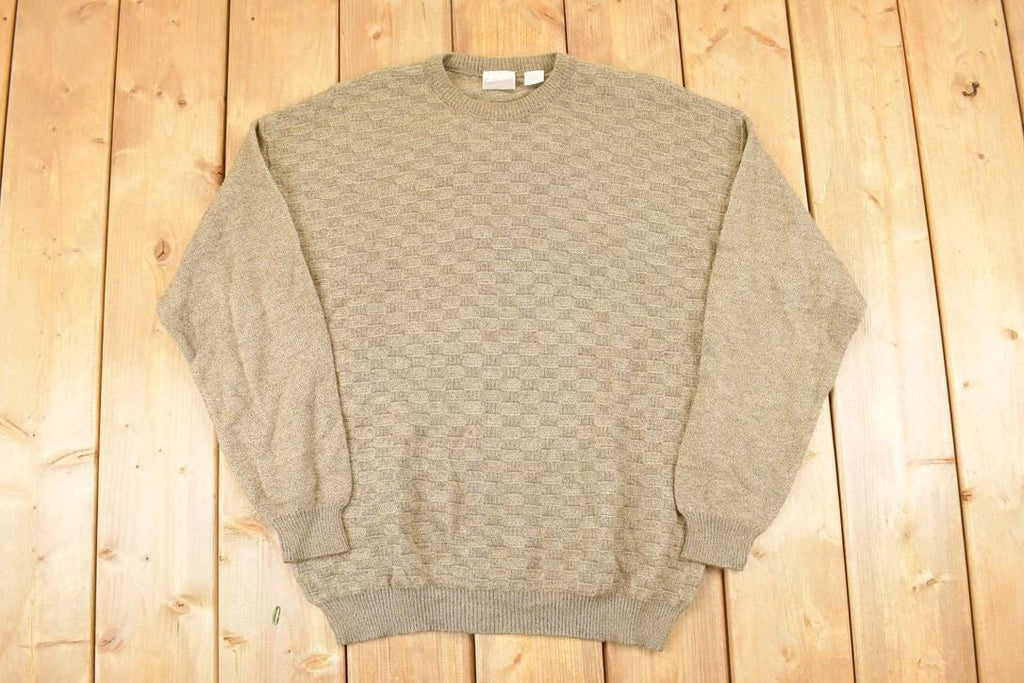 Vintage 1990s Fieldmaster Abstract Knit Sweater Men's L