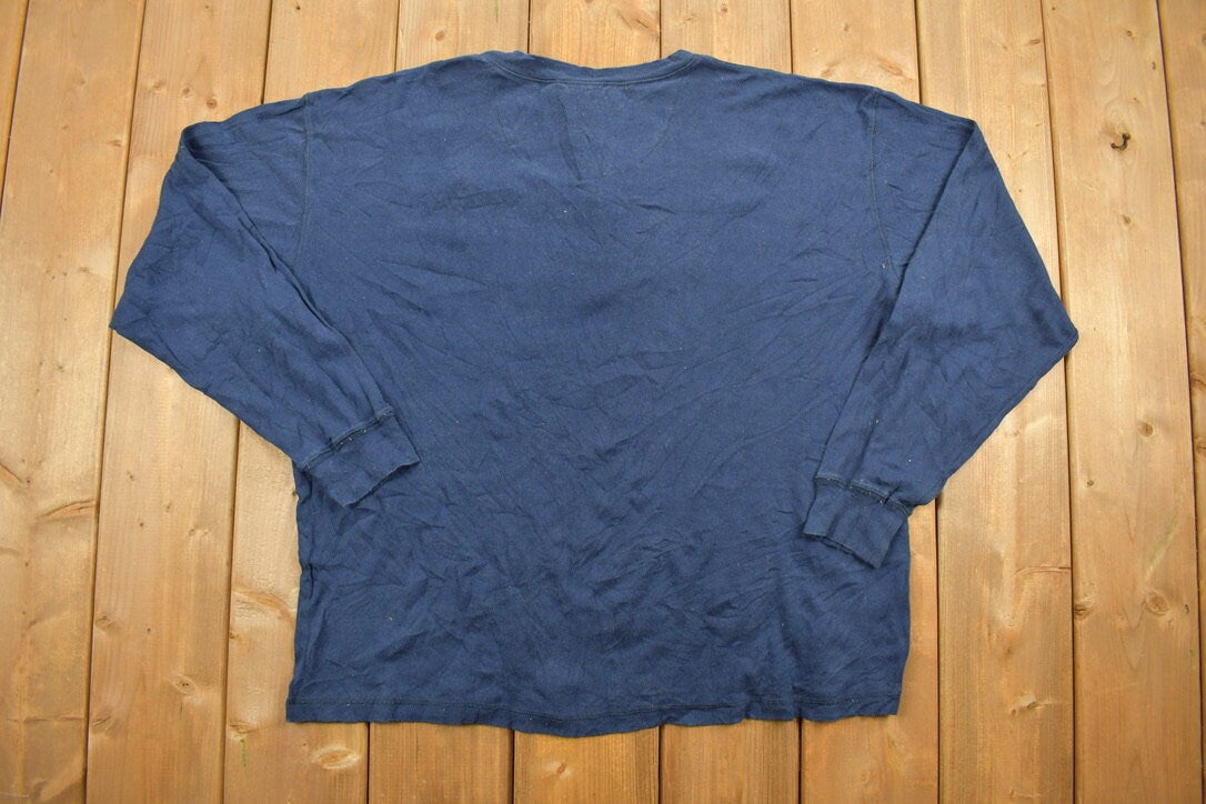 Vintage 1990s Snow White Theme Embroidered Quarter Button Long Sleeve Shirt