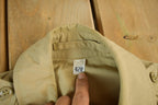 Vintage 1970s 1980s Blank Beige Harrington Windbreaker Jacket Mens 42R  True Vintage  Streetwear  Blank Windbreaker  70s Jacket