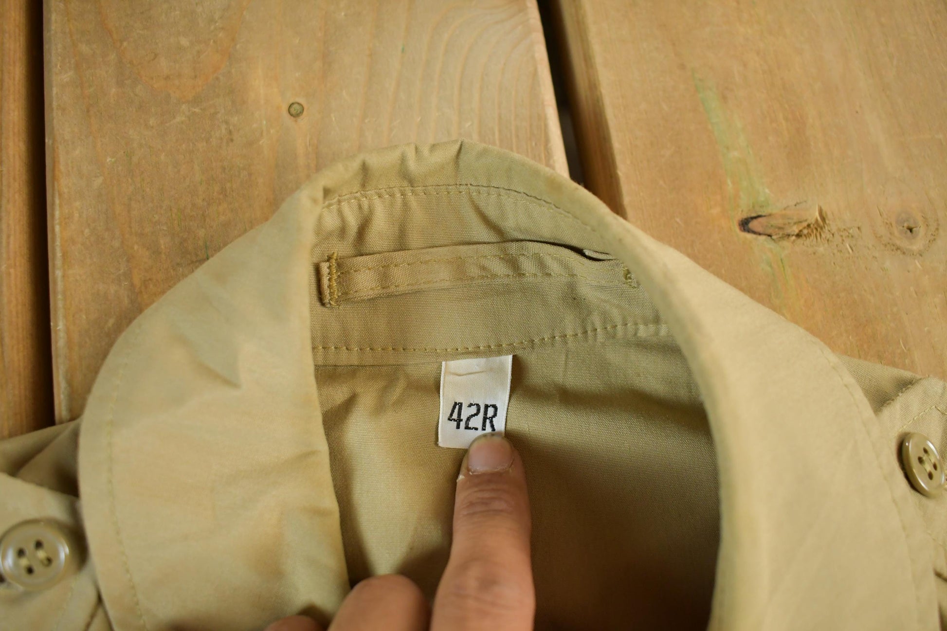 Vintage 1970s 1980s Blank Beige Harrington Windbreaker Jacket Mens 42R  True Vintage  Streetwear  Blank Windbreaker  70s Jacket