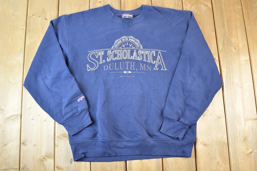 Vintage 1990s St Scholastica Jansport Souvenir Crewneck Sweatshirt Made In USA