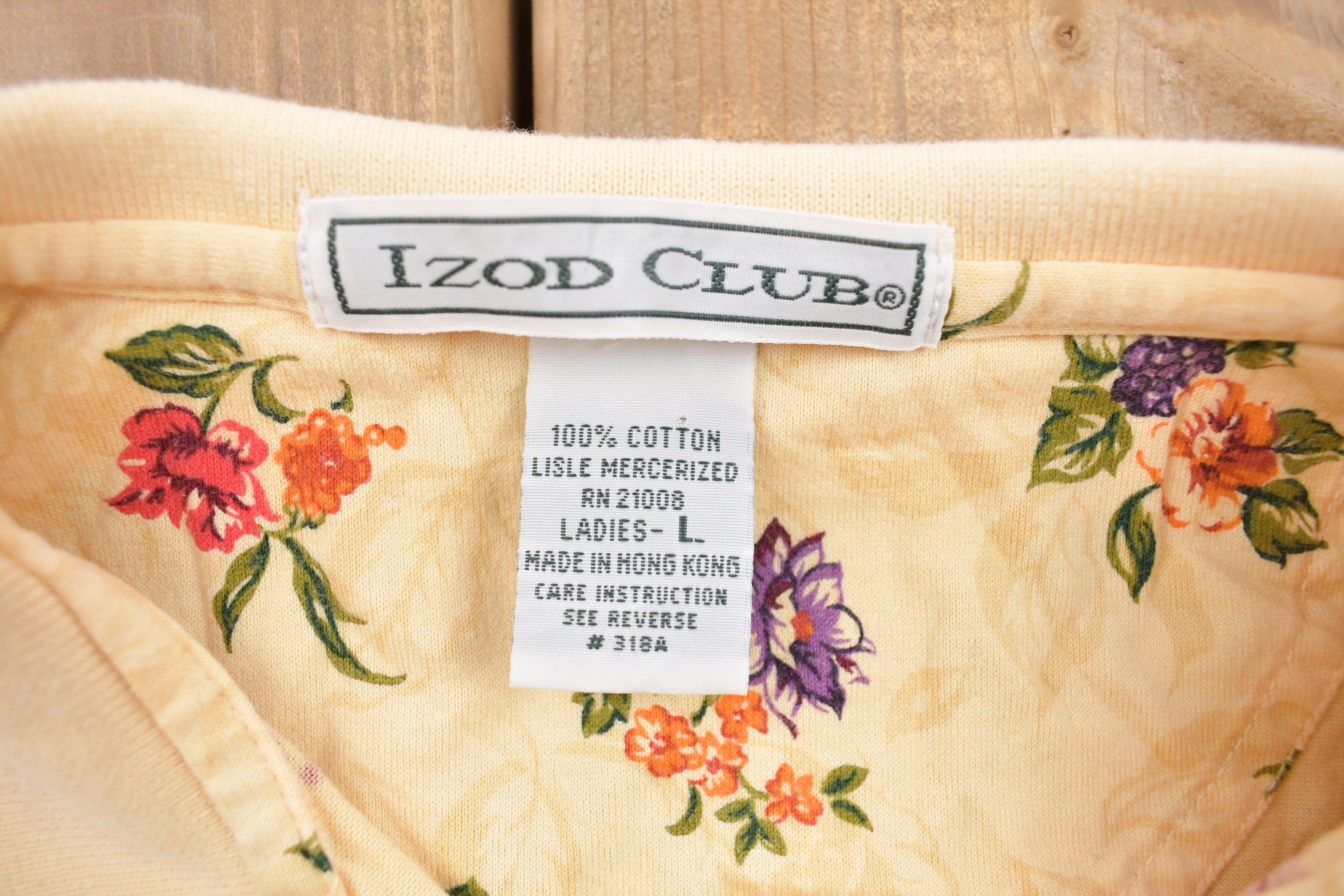 Vintage 1990s Izod Club Graphic Collared Shirt  Vintage T Shirt  Streetwear  Graphic Tee  Single Stitch