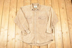 Vintage 1990s Tan Levis Button Up Shirt Men's L