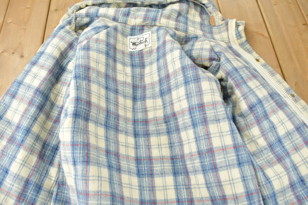 Vintage 1990s Woolrich Woman Plaid Lined Jacket