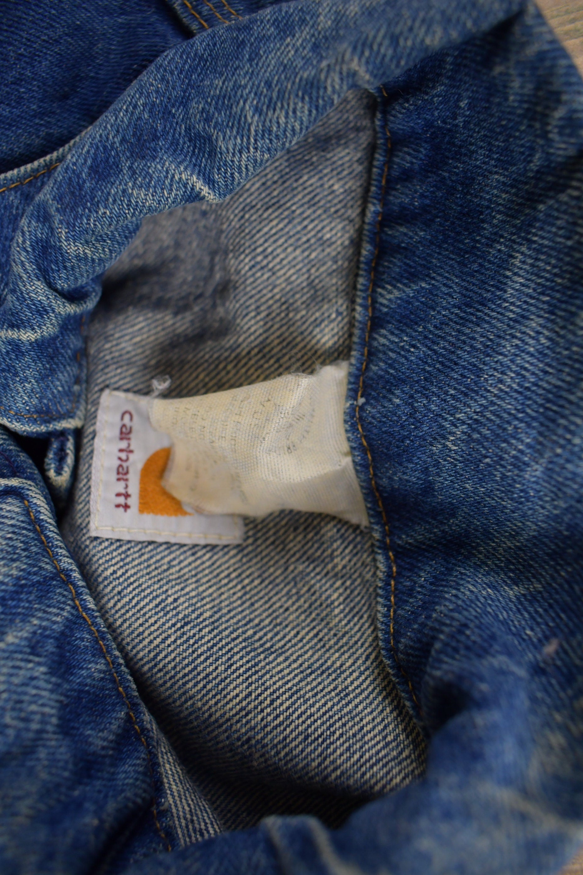 Vintage 1980s Carhartt Medium Wash Jean Jacket