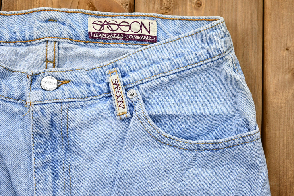 Vintage 1980s Sasson Jeanswear Light Wash Relaxed Tapered Mom Jeans