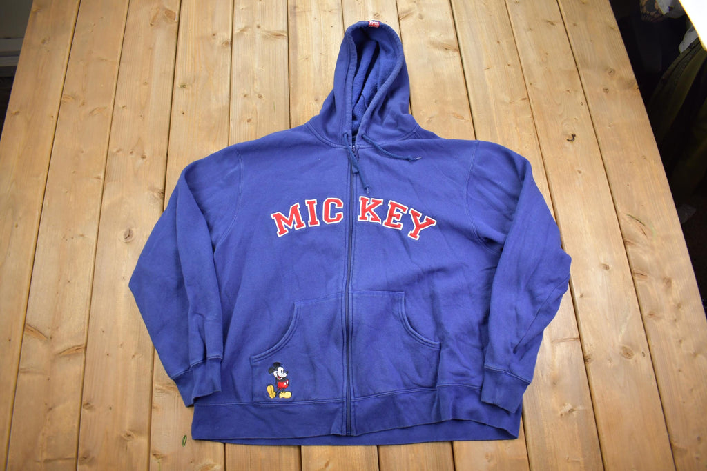 Vintage 1990s Mickey Mouse "Mickey" Spell-out Disney Hoodie - Large