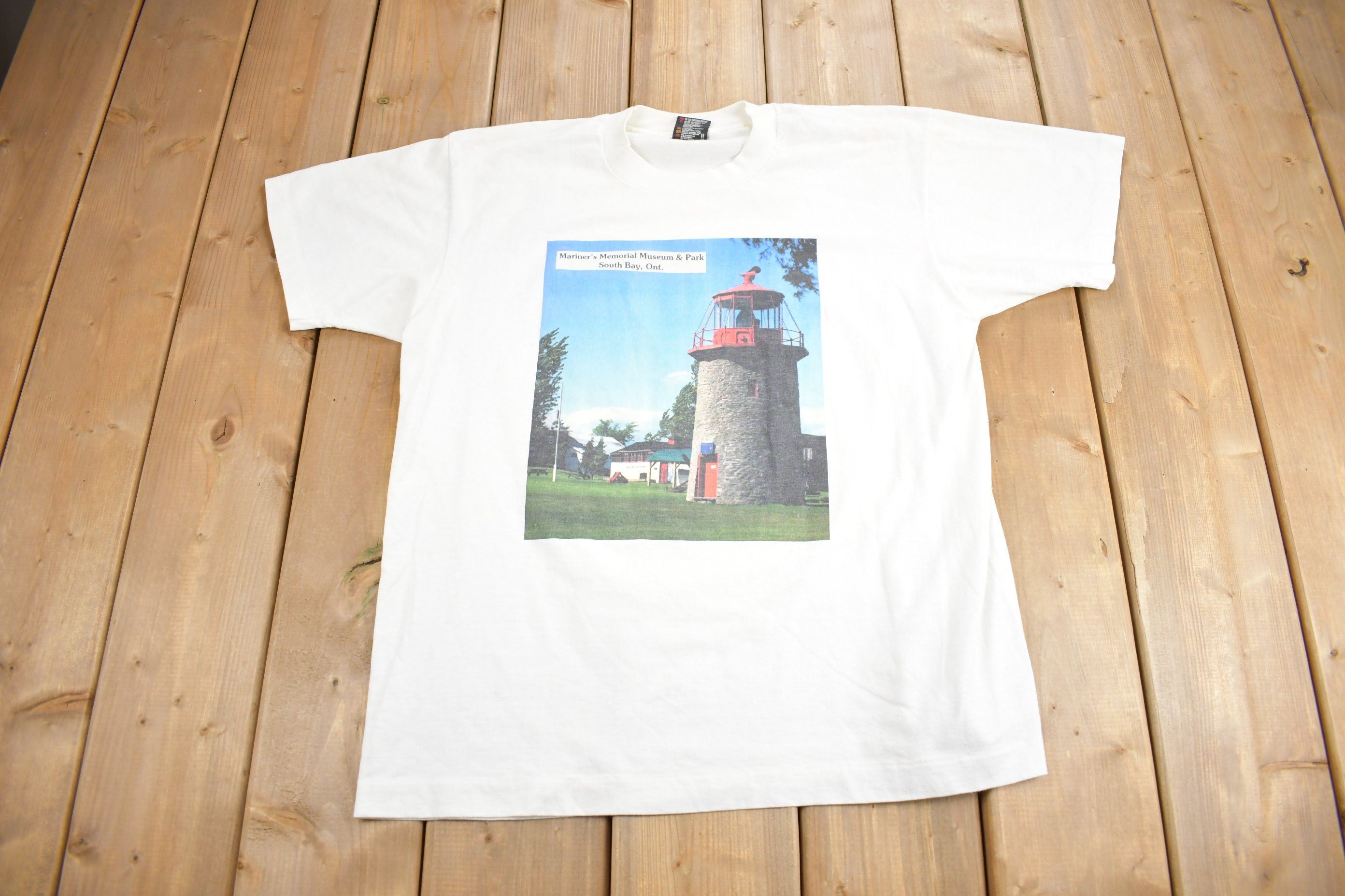 Vintage 1990s Mariner's Memorial Museum & Park Graphic T Shirt