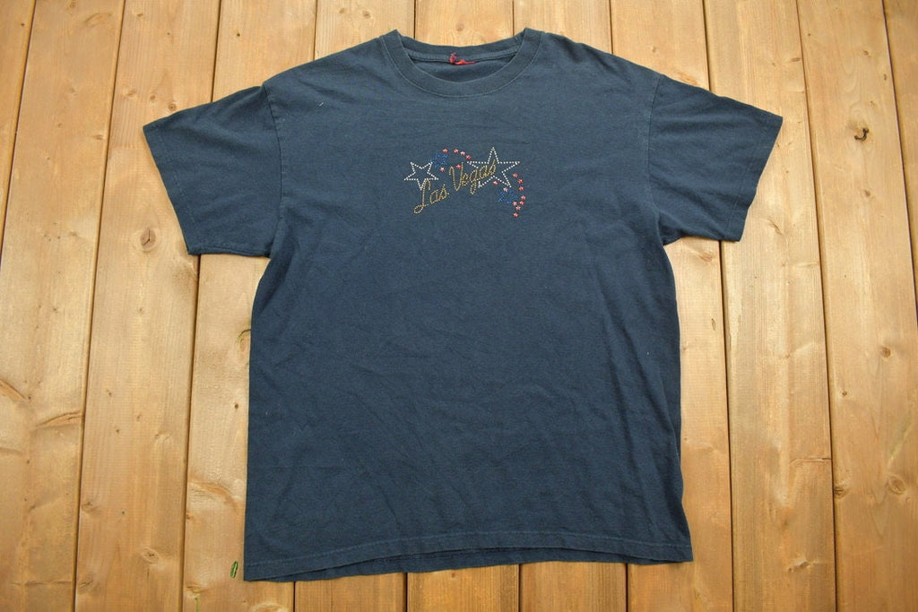Vintage 1990s Rhinestone Las Vegas Souvenir T Shirt