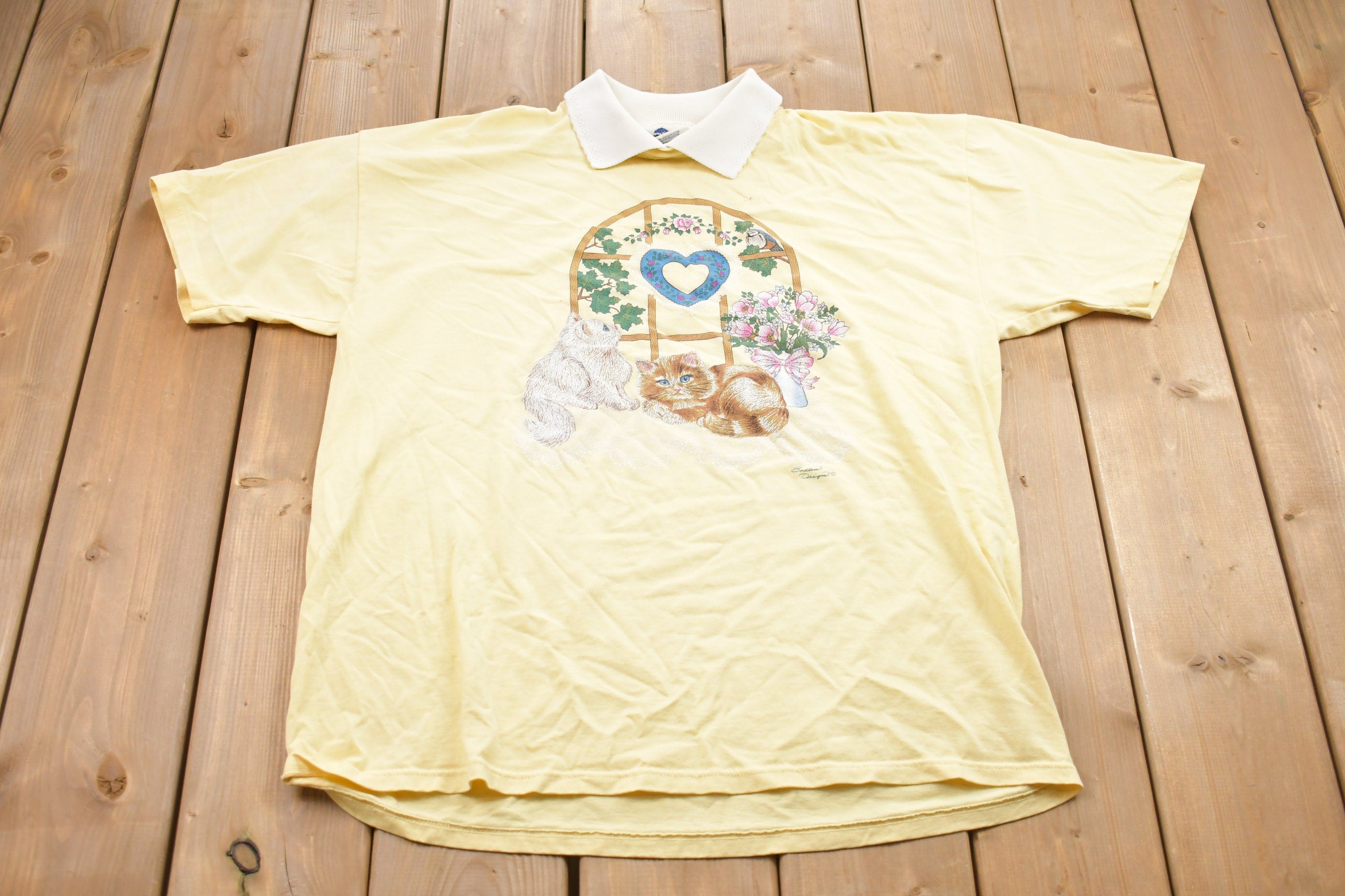 Vintage 1990s Pleasant Shade Collared T-Shirt