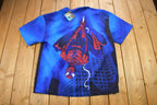 Vintage 2002 New With Tags Spiderman All Over Print Button Up T-Shirt