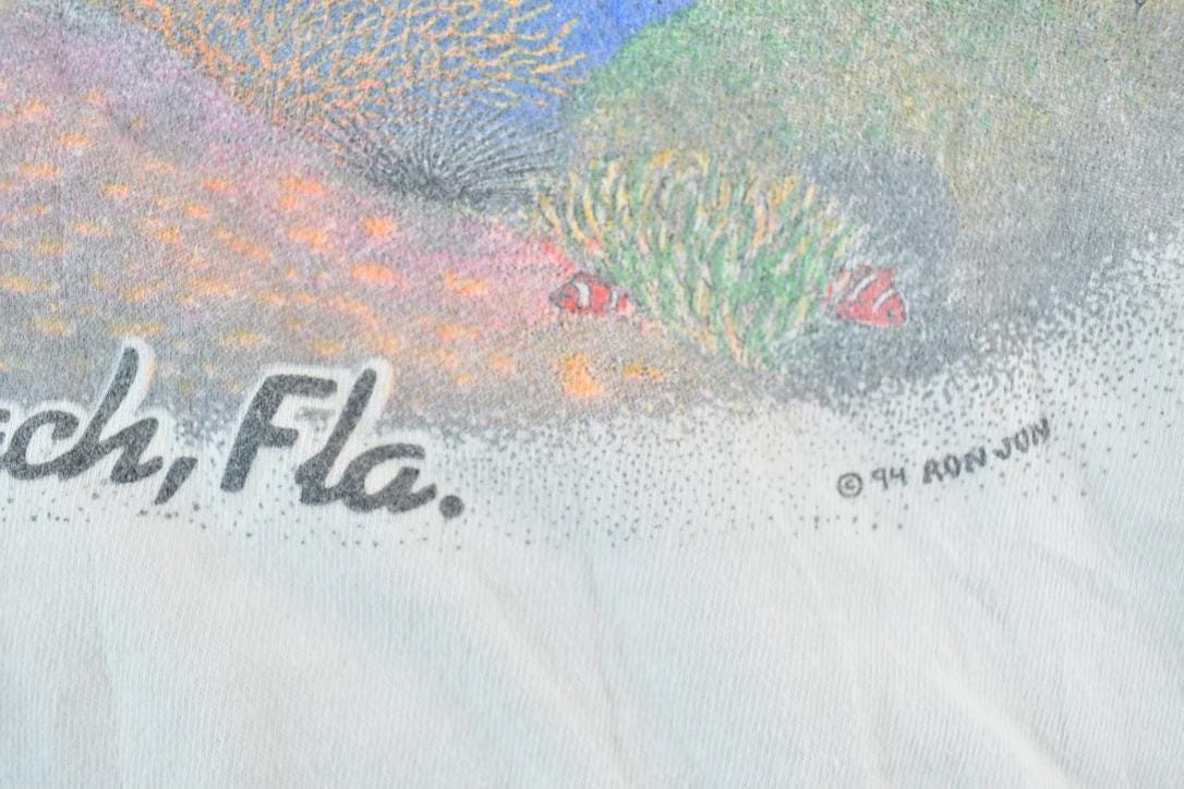 Vintage 1994 Ron Jon Surf Shop Neon Ocean Single Stitch T-Shirt