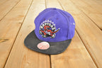 Vintage Y2K Toronto Raptors Mitchel And Ness Throwback Snapback NBA Hat / 2000's Embroidered Basketball Cap